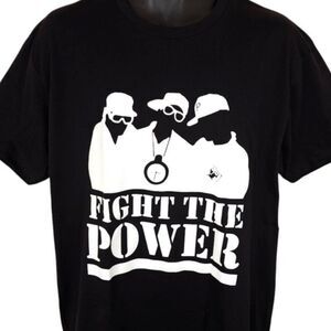 Public Enemy T Shirt Mens Size XL Black Fight The Power Rap Hip Hop